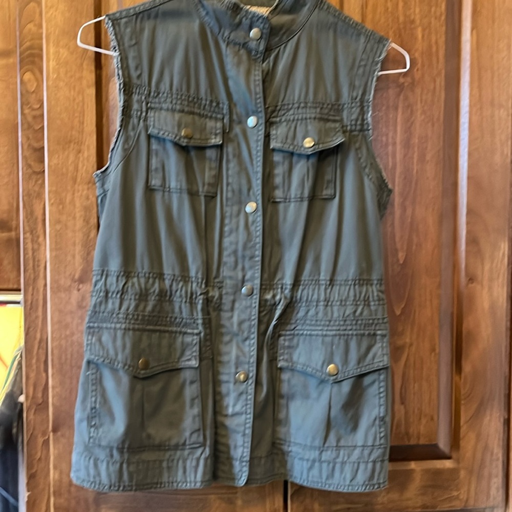 Denim Cargo Vest